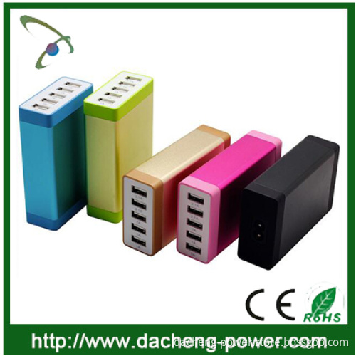 Colorful design multi port usb charger station 5V 7A 35W for cell phone ipad mp3